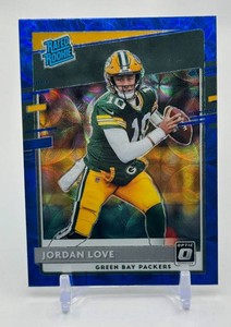 Jordan Love 2020 Donruss Optic Blue Scope Rookie Football Card No. 154