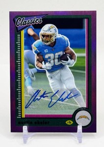 Austin Ekeler 2022 Classics Autograph Purple 0410 Football Card No. 50