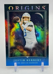 Justin Herbert 2023 Origins Blue 3899 Football Card No. 64