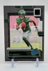 Garrett Wilson 2022 Donruss Clearly Black Rated Rookie 0110 Rookie Football Card No. 56