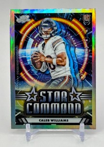 Caleb Williams 2024 Topps Chrome Cosmic Star Command Rookie Football Card No. SC-5