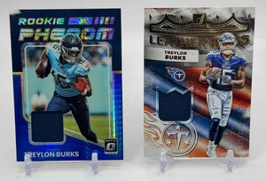 Treylon Burks 2-Card Rookie Swatch Rookie Football Card Lot