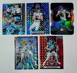 Trevor Lawrence 5-Card Parallel Football Card Lot