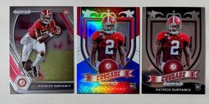 Patrick Surtain II 3-Card Rookie Football Card Lot