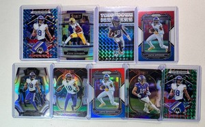 Justin Jefferson 9-Card Parallel Minnesota Vikings Football Card Lot
