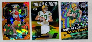 Jordan Love SwatchParallel 3-Card Football Card Lot