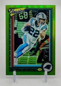 Christian McCaffrey 2022 Classics Timeless Tributes Green 1820 Football Card No. 12