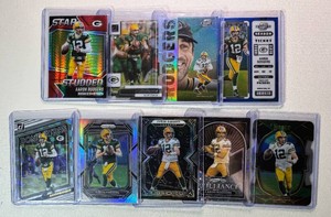 Aaron Rodgers 9-Card NumberedParallel Football Card Lot
