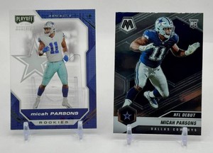 Micah Parsons 2-Card Rookie Football Card Lot