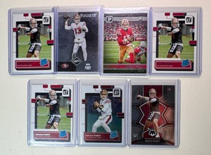 Brock Purdy 7-Card Rookie Football Card Lot