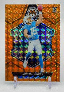 Ladd McConkey 2024 Mosaic Orange 002199 Rookie Football Card No. 334