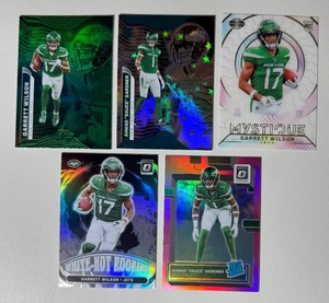Ahmad Sauce Gardner & Garrett Wilson 5-Card Rookie Parallel Football Card Lot