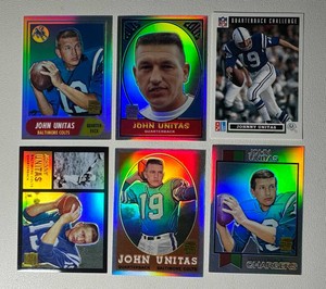 Johnny Unitas 6-Card Football Card Lot