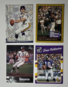 Fran Tarkenton 4-Card Minnesota Vikings Football Card Lot
