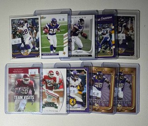 Adrian Peterson 10-Card Minnesota Vikings Football Card Lot (Few RCs)