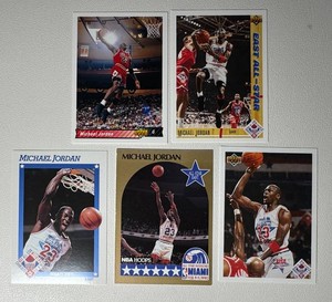 Michael Jordan 5-Card Basketball Card Lot (2)