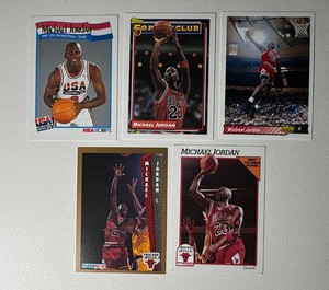 Michael Jordan 5-Card Basketball Card Lot (3)