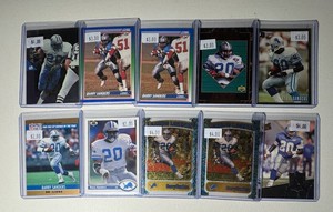 Barry Sanders 10-Card Football Card Lot