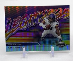 Justin Jefferson 2022 Contenders Optic Legitness CASE HIT SSP Minnesota Vikings Football Card No. L-11