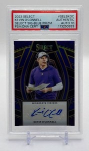 Kevin OConnell Authentic PSA Auto Grade 10 2023 Select Signatures Autograph Blue 3499 Minnesota Vikings Football Card No. SELS-KOC