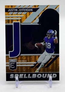 Justin Jefferson 2023 Donruss Elite Spellbound Orange J 5099 Minnesota Vikings Football Card No. SB-JJ1