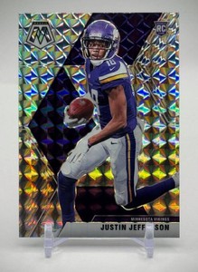Justin Jefferson 2020 Mosaic Silver Prizm Minnesota Vikings Rookie Football Card No. 209