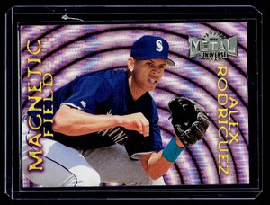 Alex Rodriguez Metal Toug Insert 1997 Fleer Metal Universe Magnetic Field #9 Baseball Card