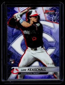 Luke Keaschall 250 Laser Refractor RC 2025 Bowmans Best #70 Rookie Minnesota Twins Baseball Card