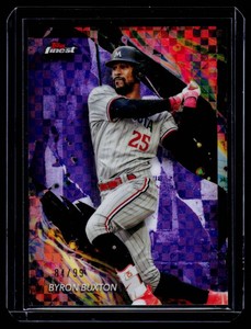 Byron Buxton 99 Uncommon X-Fractor 2024 Topps Finest #147 Numbered 8499 Minnesota Twins Baseball Card