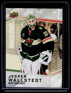 Jesper Wallstedt RC 2024-25 UD Rookie Debut #7 Minnesota Wild Hockey Card