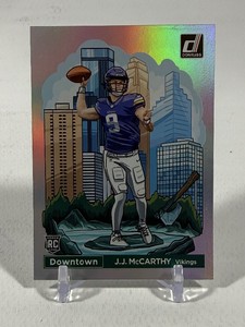 JJ McCarthy DOWNTOWN RC 2024 Donruss #11 RARE Minnesota Vikings Rookie Football Card