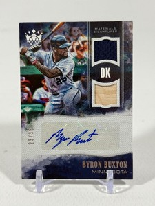 Byron Buxton Auto Dual Relic 35 2018 Donruss Diamond Kings Material Signatures #MS-BB Numbered 2335 Minnesota Twins Baseball Card