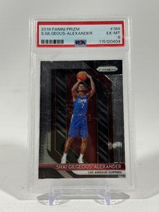 Shai Gilgeous-Alexander RC PSA 6 EX-MT Graded Slab 2018 Prizm #184 Rookie basketball Card