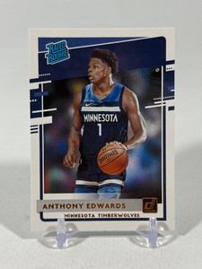 Anthony Edwards Rated Rookie 2020-21 Donruss #201 Minnesota Timberwolves Basketball Card