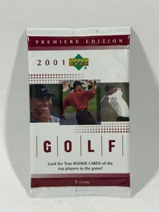 2001 Upper Deck Golf Premier Edition Pack - Tiger Woods RC Auto