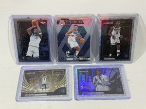 Anthony Edwards 5 Card Basketball Lot - Minnesota Timberwolves
