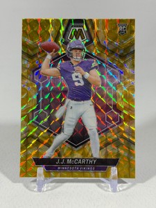 JJ McCarthy RC  Reacive Yellow 2024 Mosaic #310 Rookie Minnesota Vikings Football Card