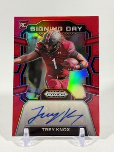 Trey Knox Auto 199199 Bookend 2024 Prizm Draft Picks Signing Day #SD-TKX Rookie Football Card