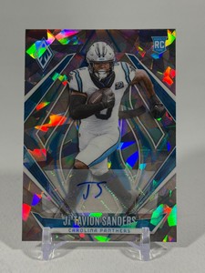 JaTavion Sanders Auto RC 2024 Phoenix Cracked Ice #194 Rookie Football Card