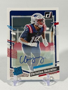 Christian Gonzalex Auto Rated Rookie 2023 Donruss #369 Football Card