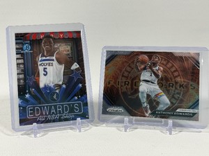 Anthony Edwards 2 Card Insert  Prizm Minnesota Timberwolves Basketball Lot