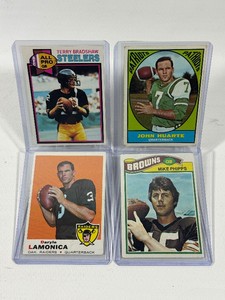 Vintage Quaterback 4-Card Football Lot