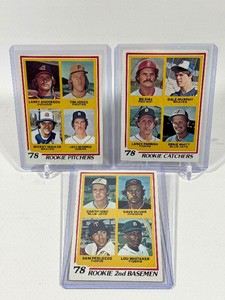 1978 Topps 3-Card Rookie Lot - Dale Murphy, Lou Whitaker, Jack Morris - Vintage Baseball Cards
