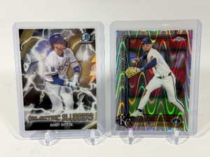 Bobby Witt Jr. 2-Card Refractor Baseball Card Lot