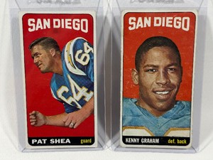 1965 Topps Football Tallboy 2 Card San Diego Vintage Lot
