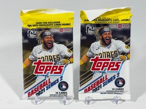 2 Packs - 2021 Topps Series 1 Baseball Cards