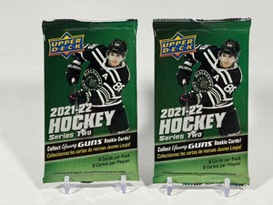 2 Packs - 2021-22 Upper Deck Hockey Series Two w Young Guns Rookie Cards