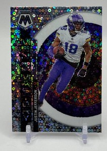 Justin Jefferson 2023 Mosaic Men Of Mastery No Huddle Minnesota Vikings Football Card No. MM-8