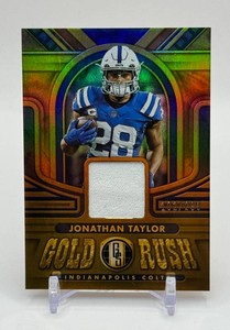 Jonathan Taylor 2023 Gold Standard Gold Rush Swatch 102299 Relic Football Card No. GR-JT