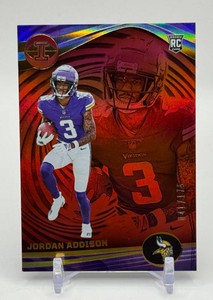 Jordan Addison RC 175 2023 Illusions Red 041175 Minnesota Vikings Rookie Football Card No. 73